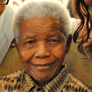 Former president Nelson Mandela, at his home in Johannesburg on Monday (Peter Morey)