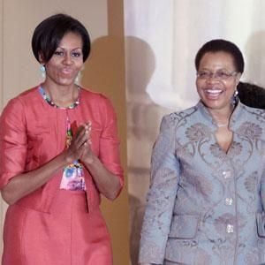 Michelle Obama and Graça Machel. (AP)