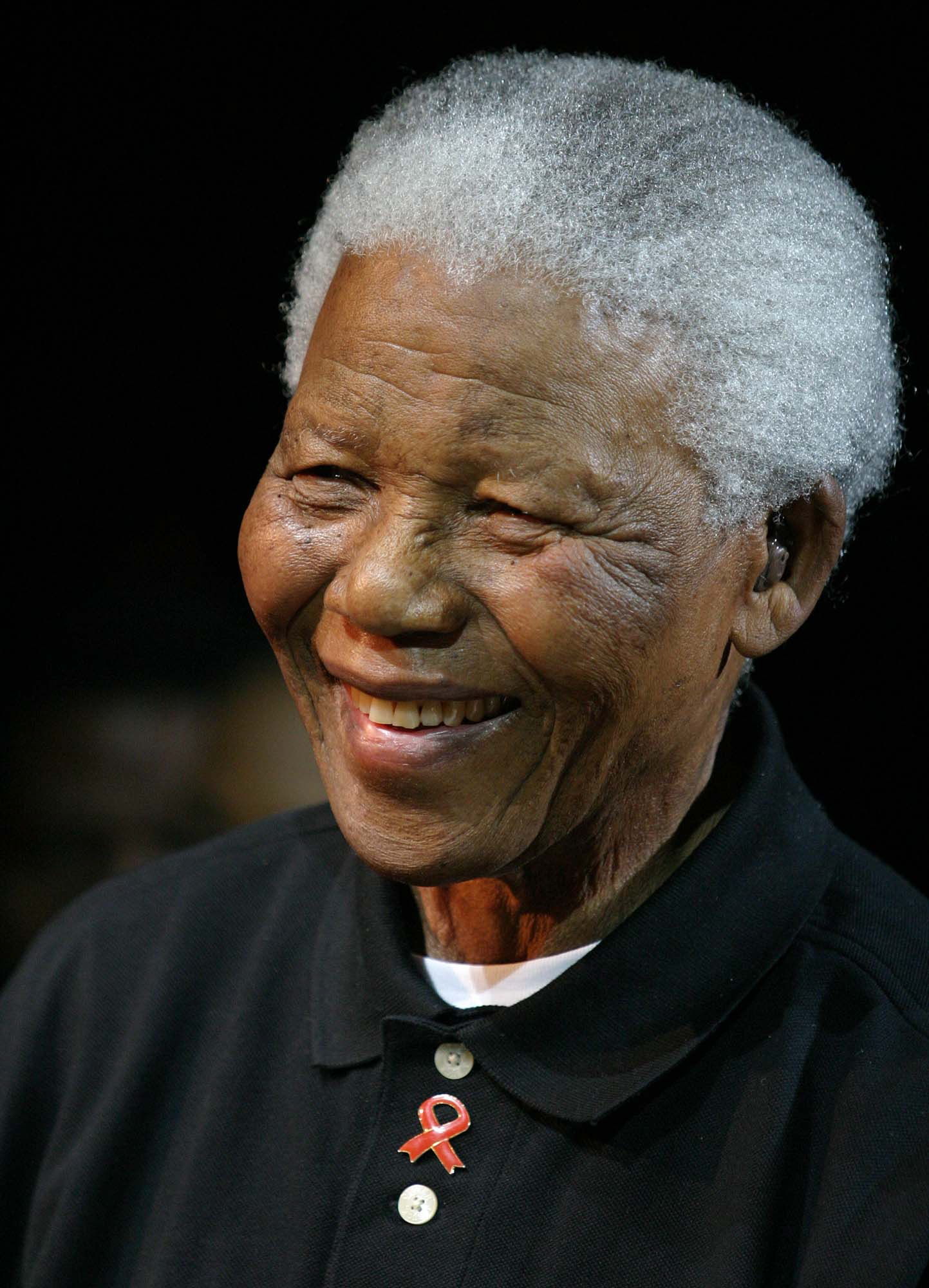 Nelson Mandela is seen at the 46664 CD Launch on April 1 2004. 