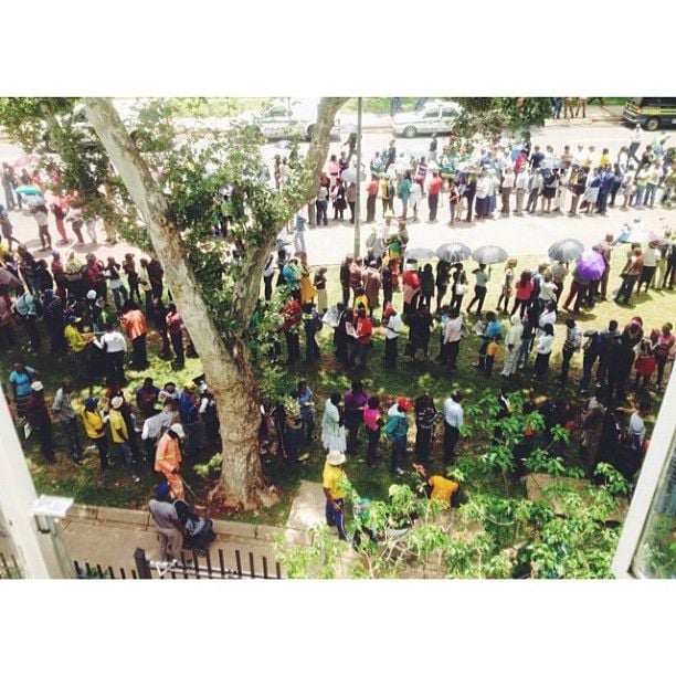 Seven Instagrams from the Mandela in state queue
